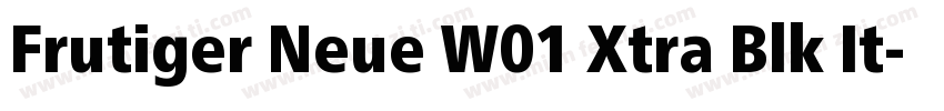 Frutiger Neue W01 Xtra Blk It字体转换